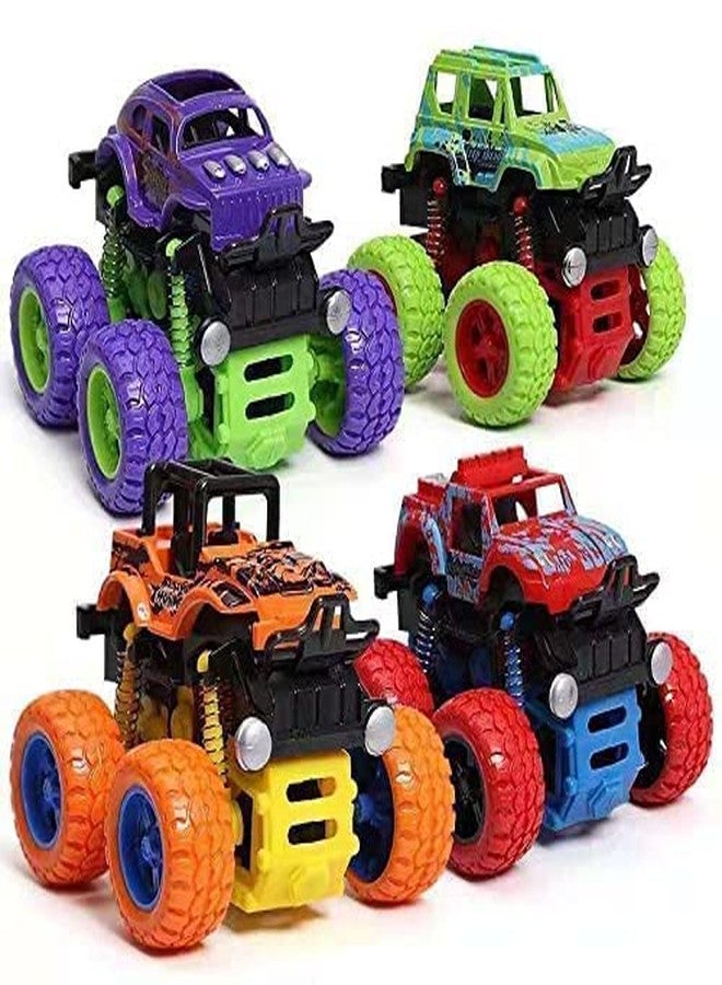 غلان سيارات ألعاب GLAN Monster Truck التي تعمل بالاحتكاك، سيارة حركات بهلوانية بزاوية 360 درجة، شاحنة دفع للأطفال الصغار، هدية للأطفال (متعددة الألوان) - Image 4